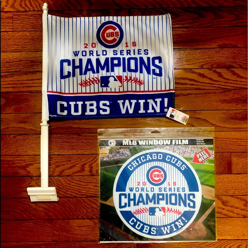 CUBS World Series car flag & window film